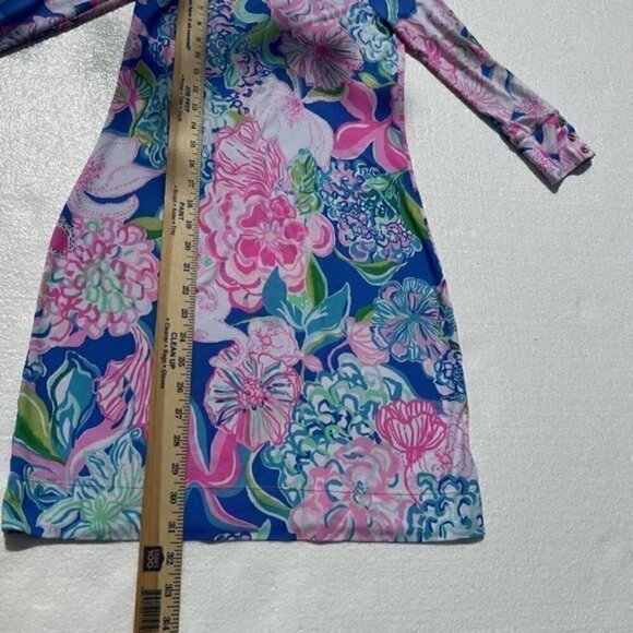 Lilly Pulitzer Sophie Peony For Your Thoughts Dress XXS Pink Blue Floral SPF - Picture 6 of 10
